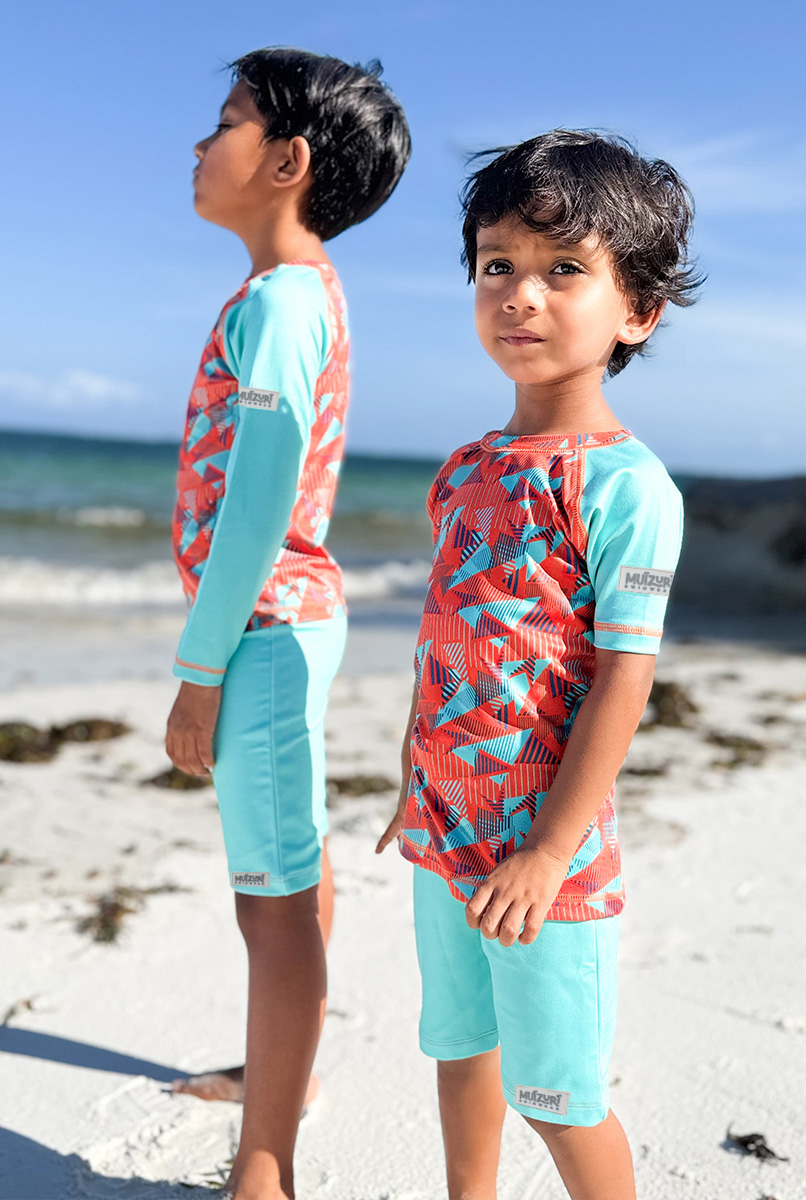 Boys swimwear, Boys Swimwear, Boys Costume, Boys Swimming Costume, Buy Boys Swimwear, Buy Boys Swimming Costume, Green swimwear, green swimming costume, orange swimming costume, printed swimming costume