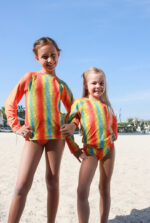 Girls Swimwear, Girls Costume, Girls Swimming Costume, Buy Girls Swimwear, Buy Girls Swimming Costume, multicolored costume, orange swimming costume